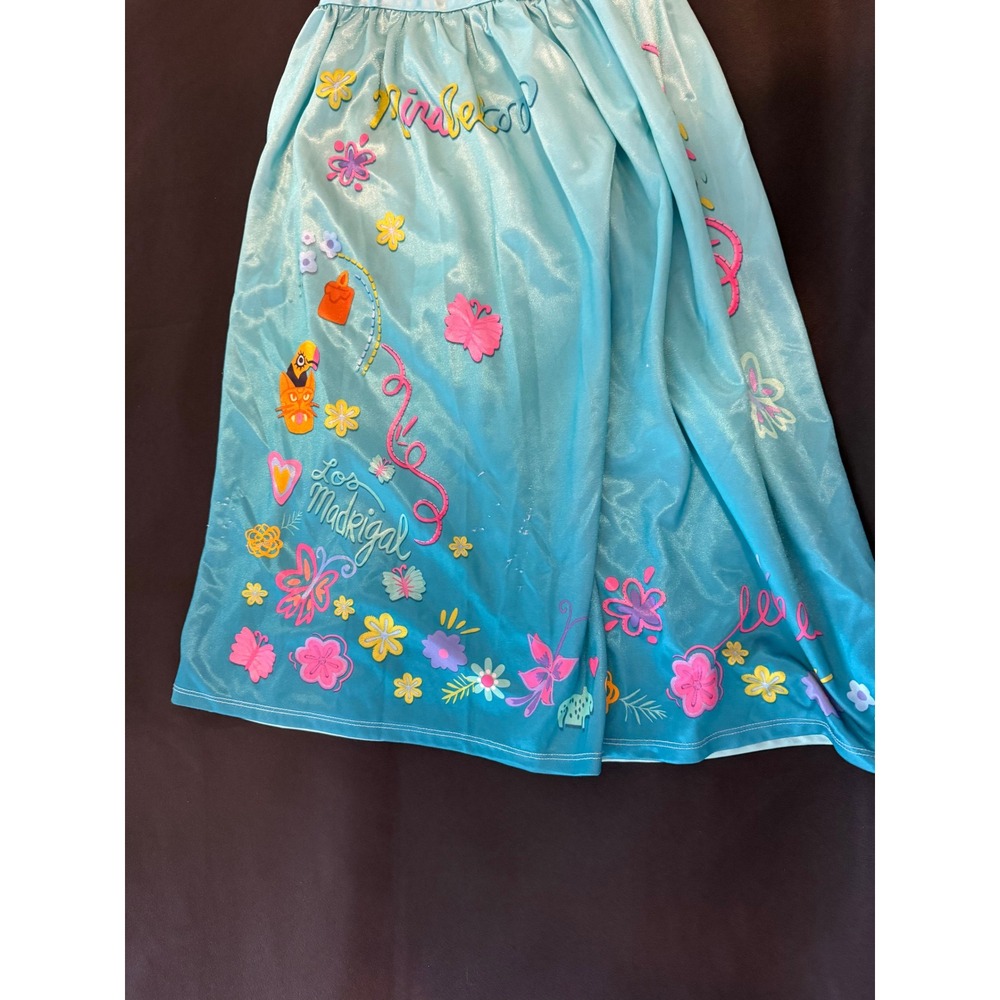 Disney Encanto Mirabel Madrigal Girls Nightgown Dress White Teal Size 6 - Picture 5 of 12